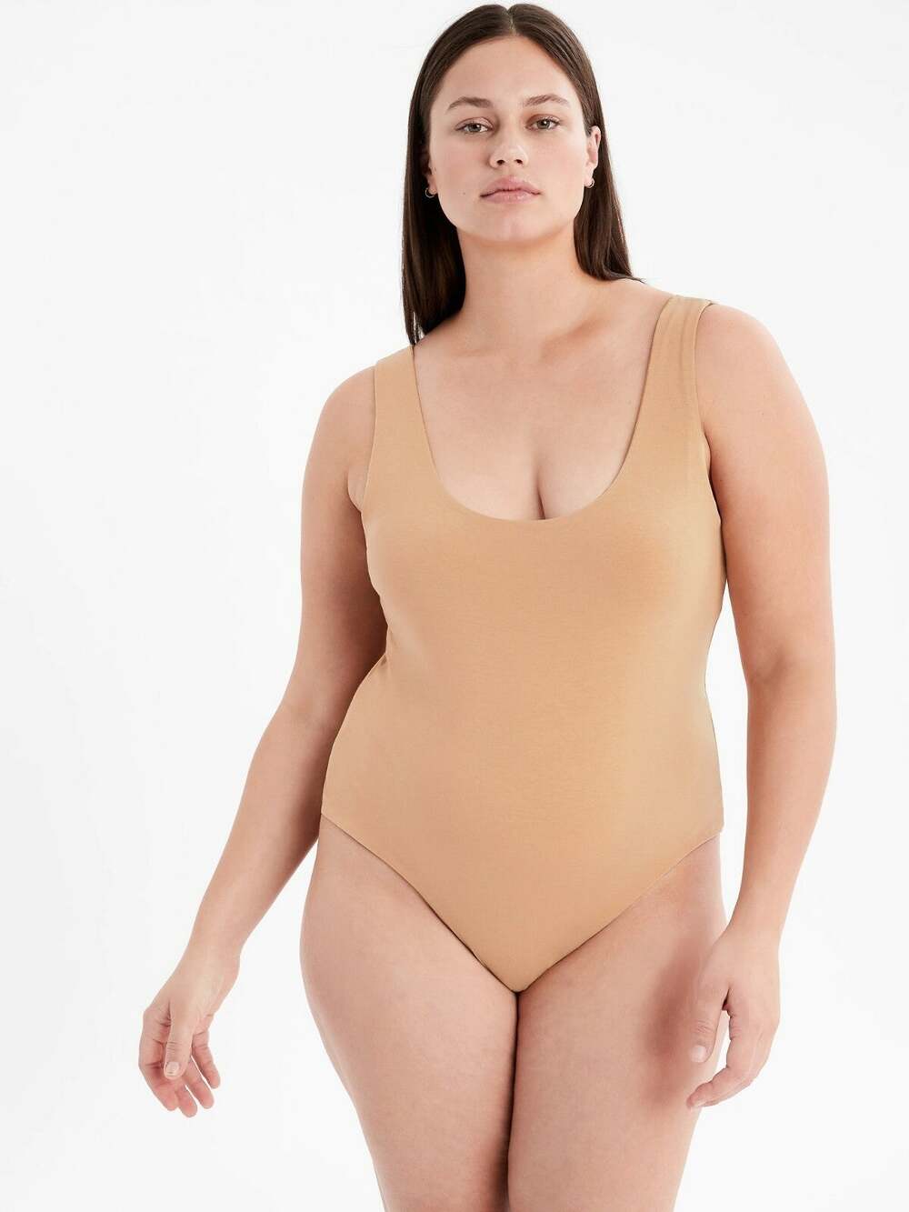 NWT Banana Republic Scoop-Neck Thong Bodysuit, Hue 140 SIZE L #678273 W0305H